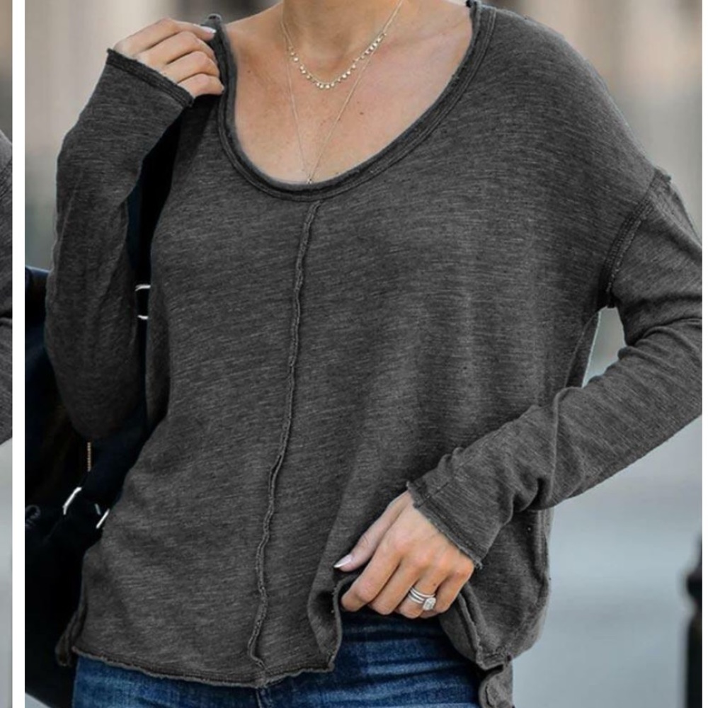 CLEARANCE ‼️SCOOP NECK OVERSIZED TEE NWT - Picture 2 of 6